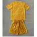 Camisa de time de futebol Portugal Goleiro Replicas 1º Equipamento Infantil Europeu 2024 Manga Curta (+ Calças curtas)